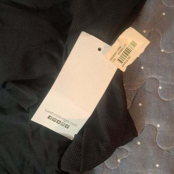 LUXE Black One Piece Swimsuit size SM NWT - Picture 2 of 5